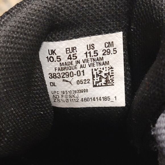 Puma Black Running Shoes Size 11.5 US Model 383290-01 - Picture 12 of 12